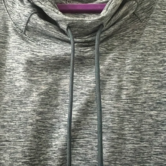 Heather Gray Cowl Neck Pullover Athletic Hoodie - Picture 5 of 8
